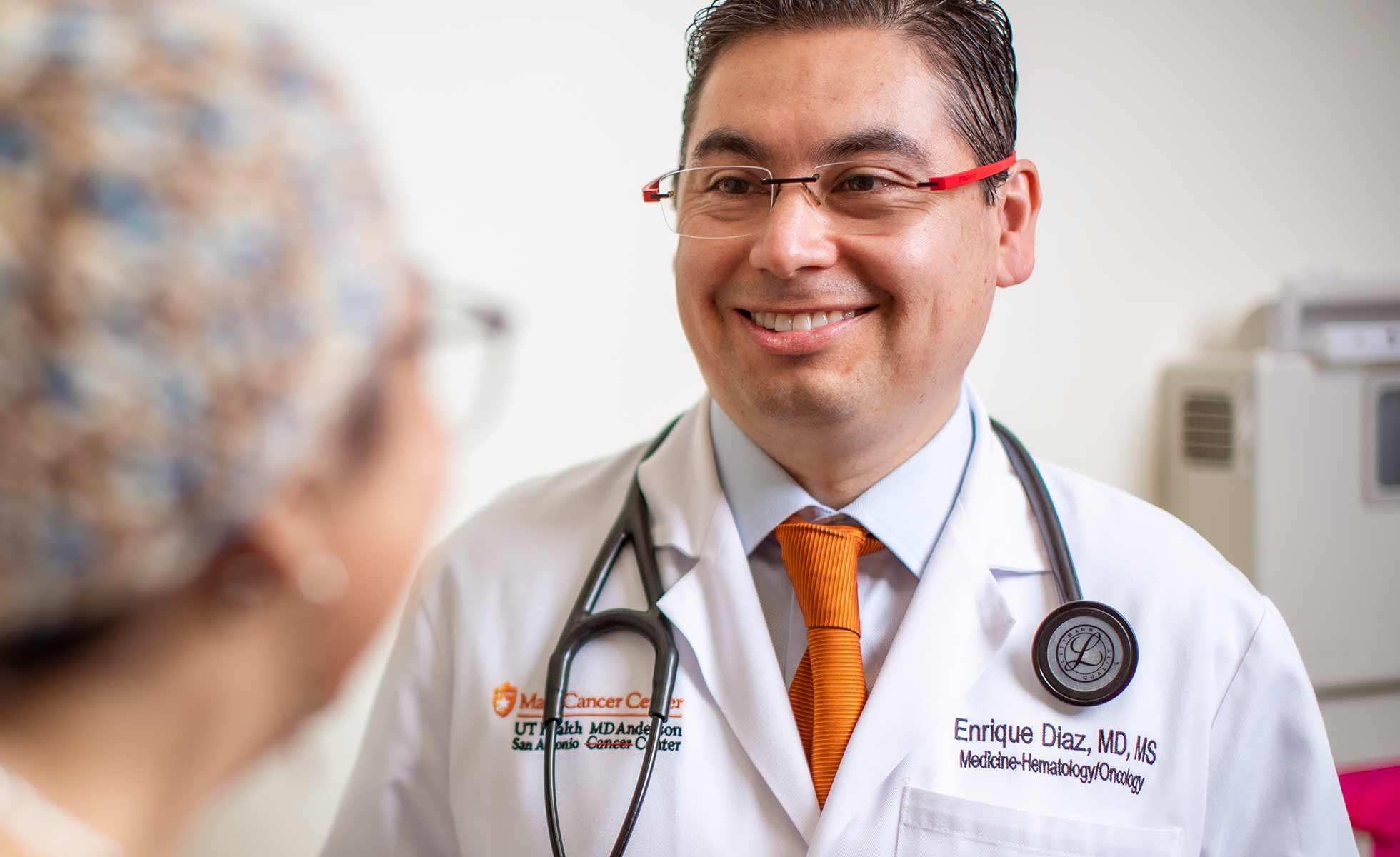 doctor smiling with patient