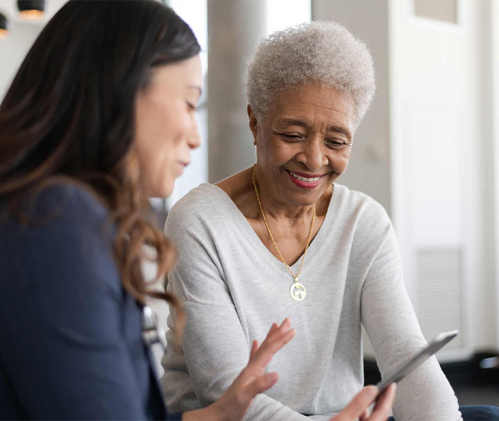 doctor talking to patient