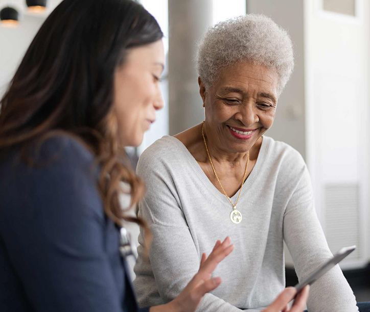 doctor talking with patient