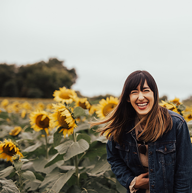 young adult girl smiling