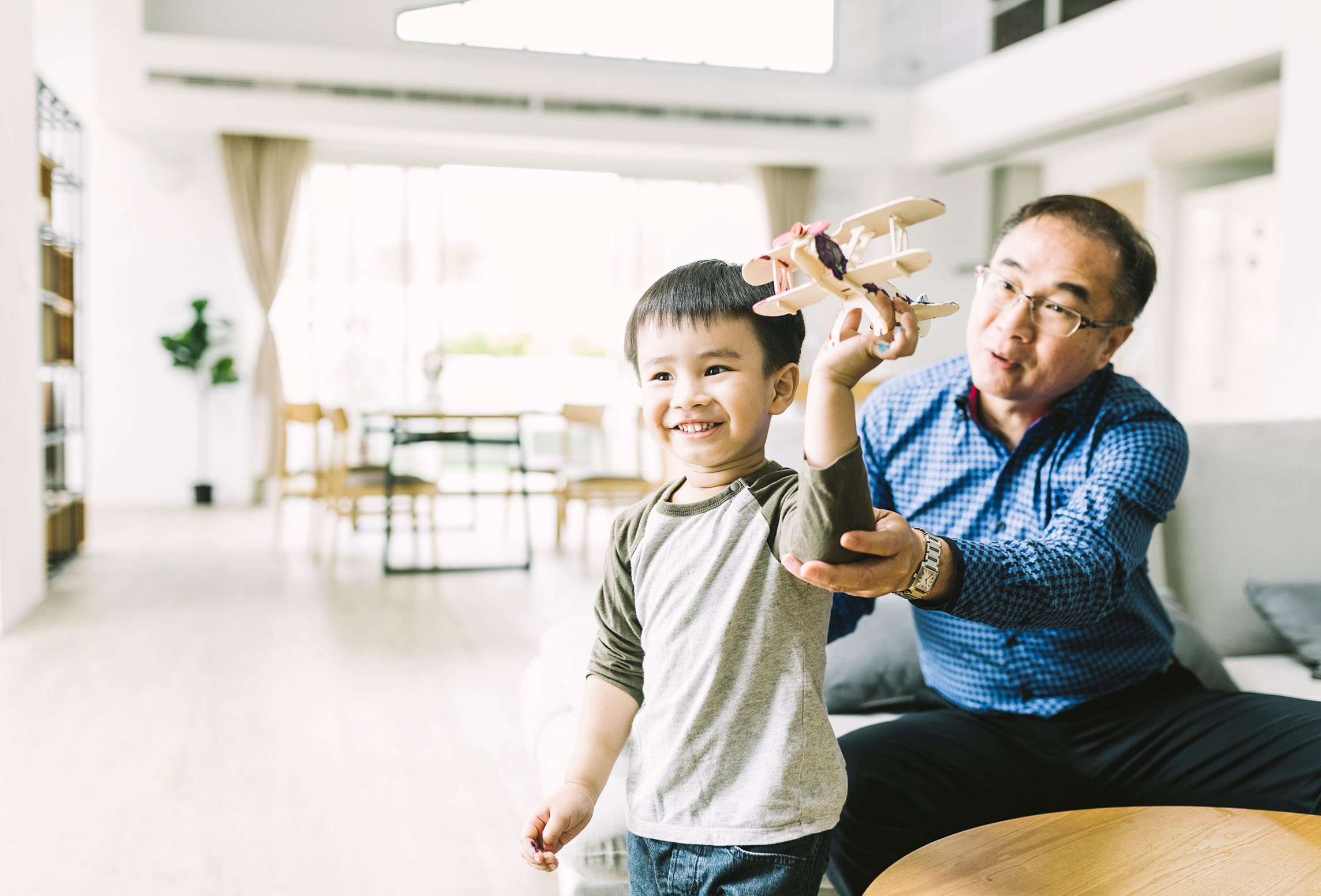 grandson and grandfather