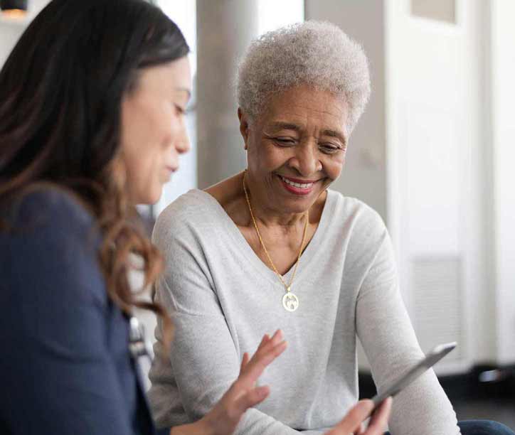 person talking with patient