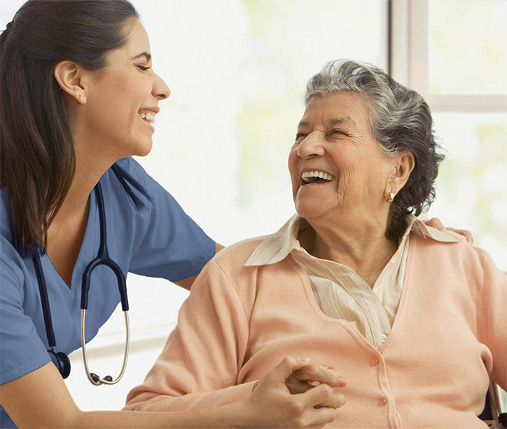 doctor with smiling patient