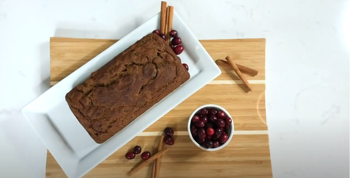 Cranberry flax pumpkin bread