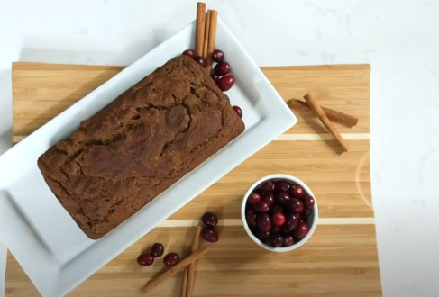 Cranberry flax pumpkin bread